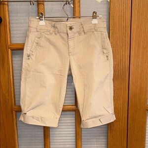 EUC DKNY Striped Cuffed Shorts